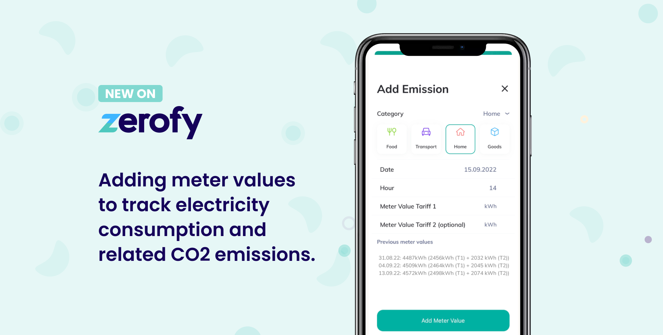 Meter values in Zerofy